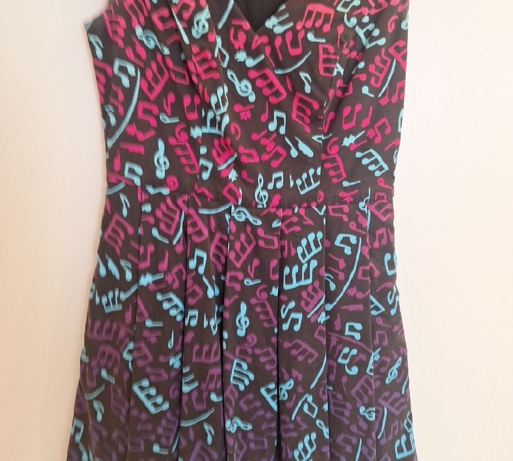 Modcloth Vibrant Musical Note Mini Dress - Picture 4 of 4
